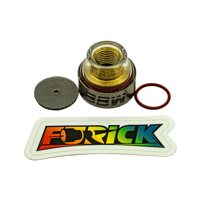 Furick BBW #16 Brass Glass Cup with Titanium Cover